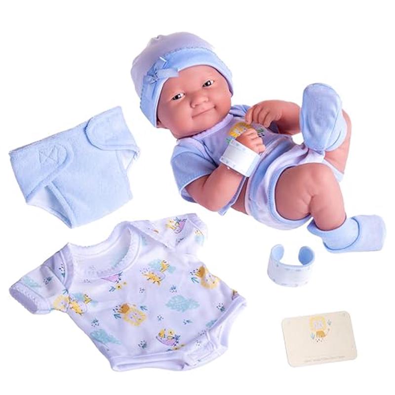 JC Toys La Newborn Baby Doll With Accessories 14 inches - Blue 18543